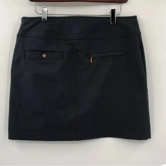 TITLE NINE Skirt Grey Active Pockets Stretch Side Zip Women Charcoal Gray Blue - Picture 4 of 6